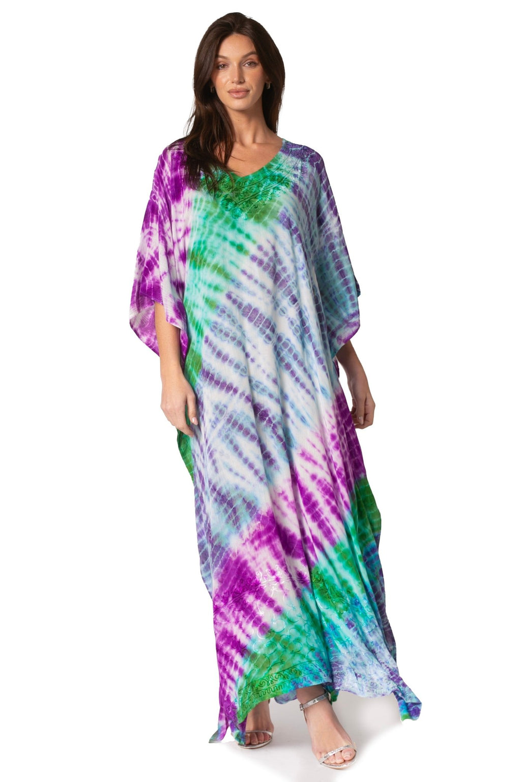 Sakkas Catia Women's Boho-Style Long Maxi Caftan for Lounging and Casual Wear - Quarter Circle AK Boutique