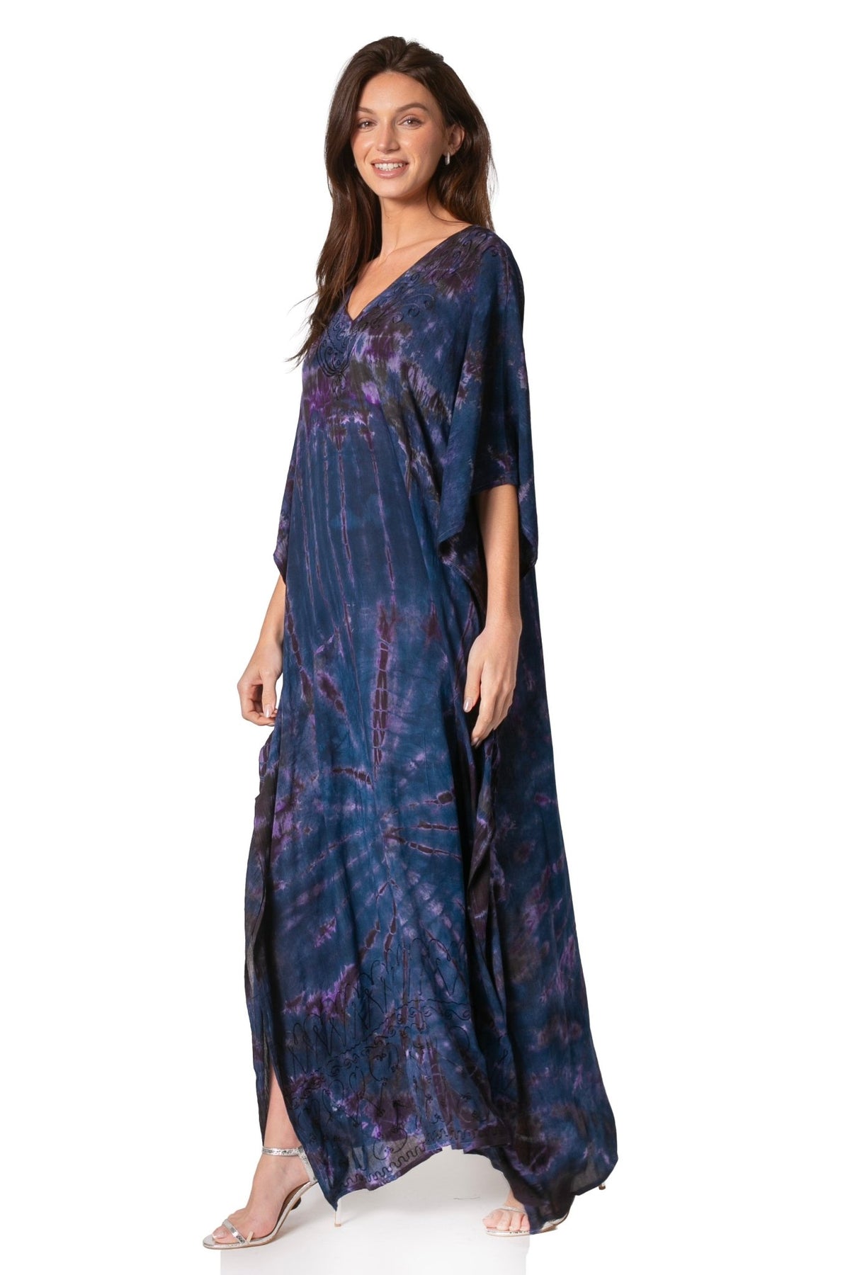 Sakkas Catia Women's Boho-Style Long Maxi Caftan for Lounging and Casual Wear - Quarter Circle AK Boutique