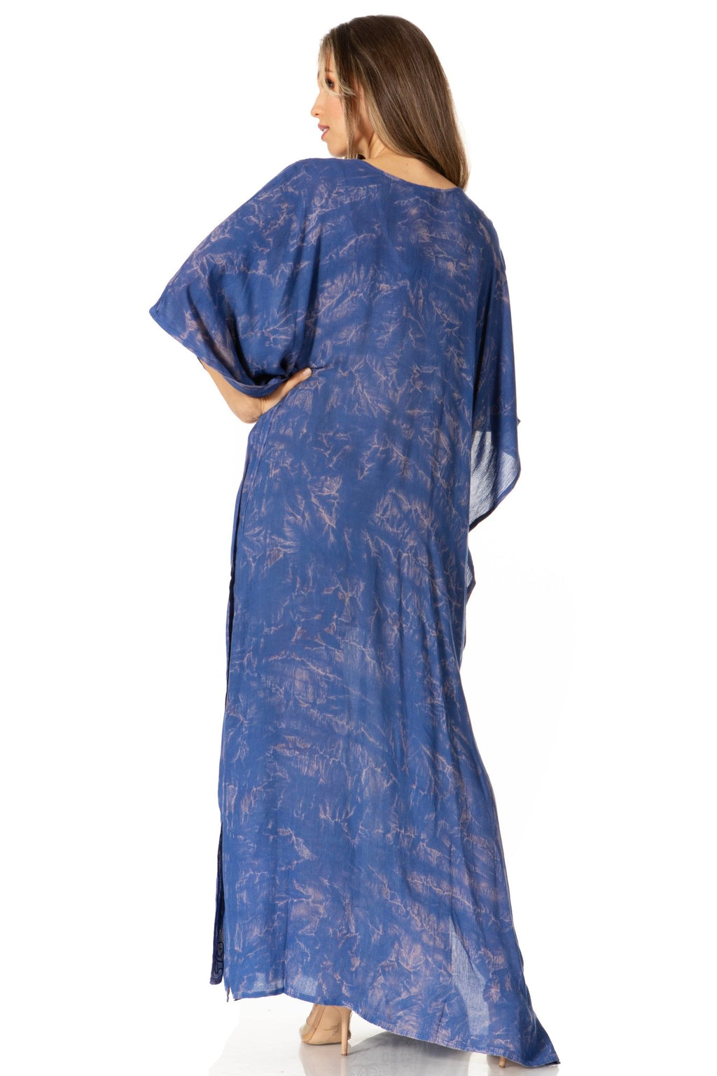 Sakkas Catia Women's Boho-Style Long Maxi Caftan for Lounging and Casual Wear - Quarter Circle AK Boutique