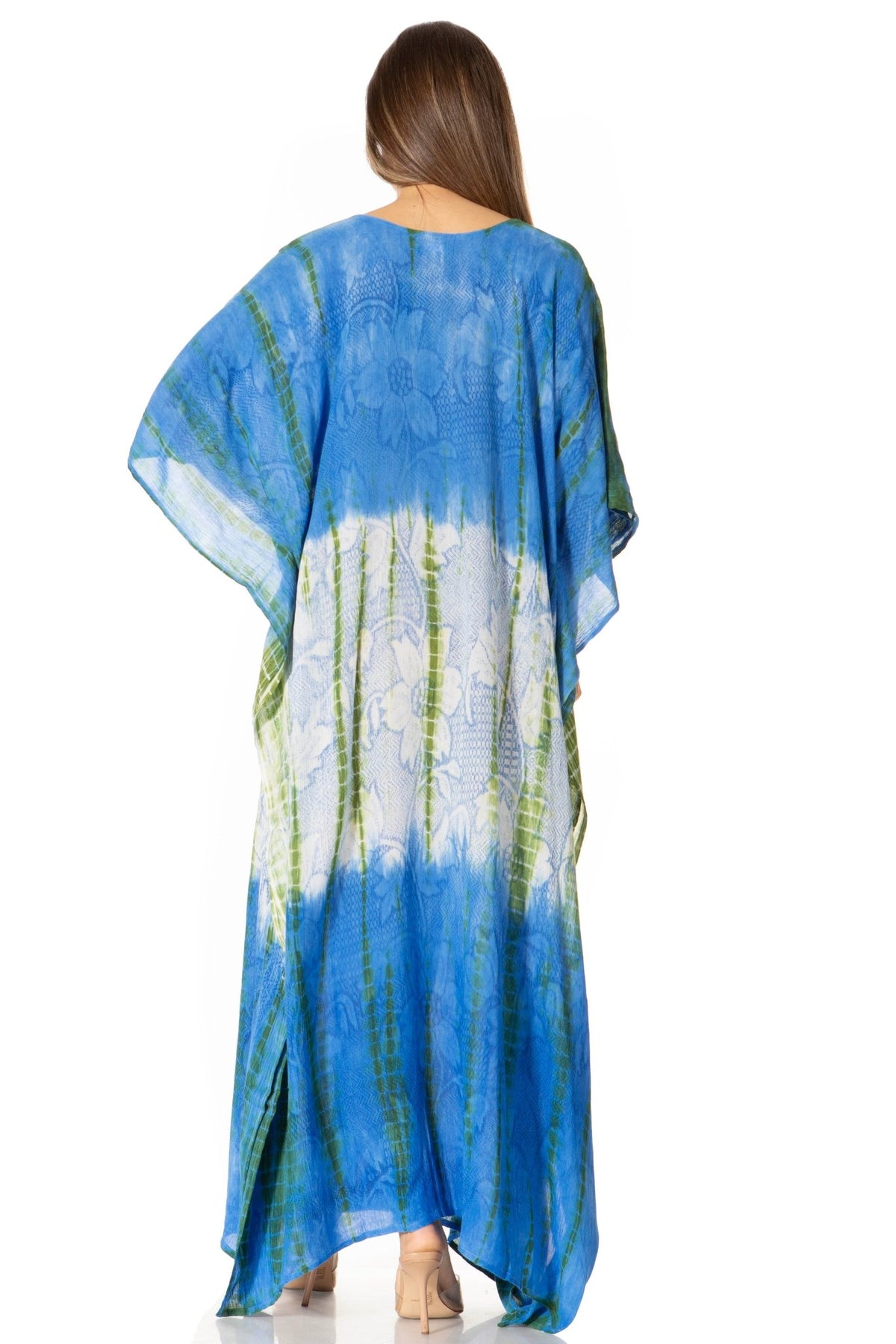 Sakkas Catia Women's Boho-Style Long Maxi Caftan for Lounging and Casual Wear - Quarter Circle AK Boutique