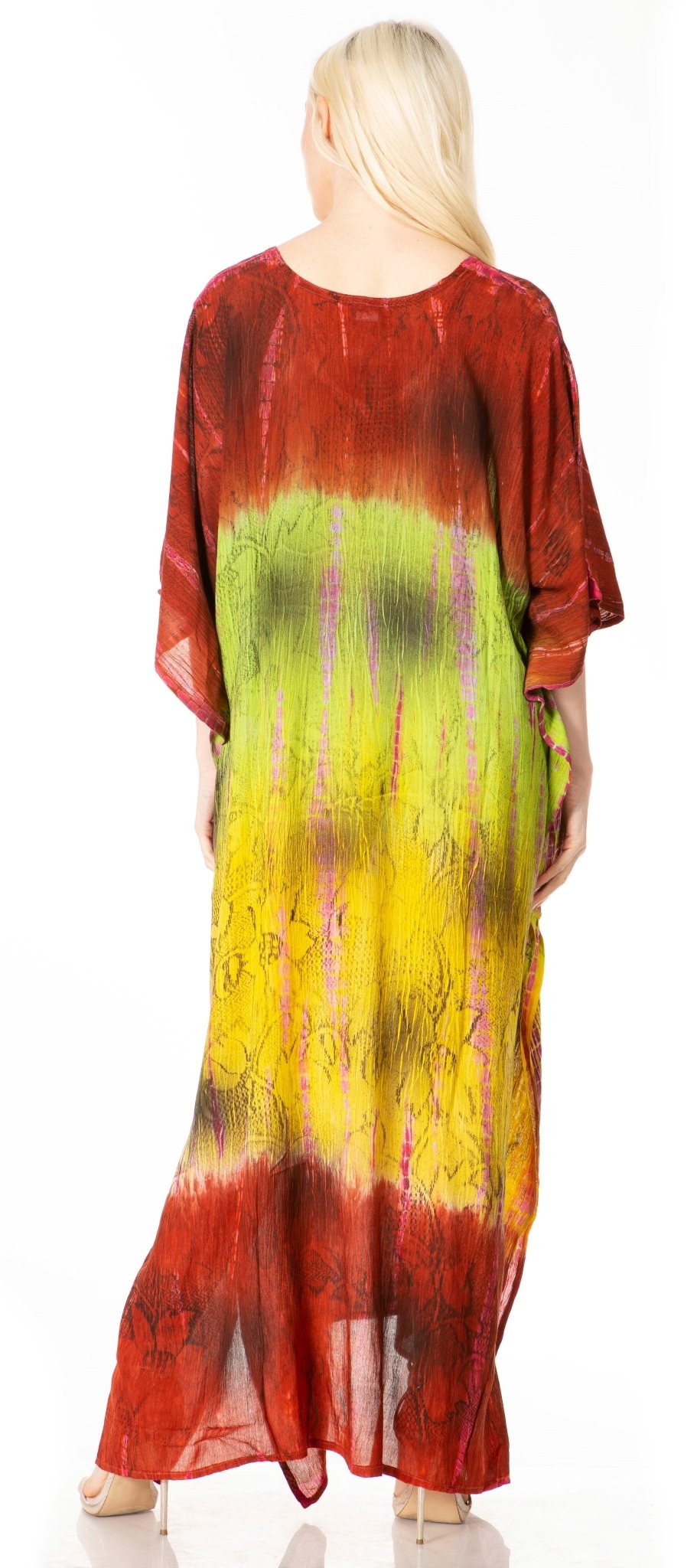 Sakkas Catia Women's Boho-Style Long Maxi Caftan for Lounging and Casual Wear - Quarter Circle AK Boutique