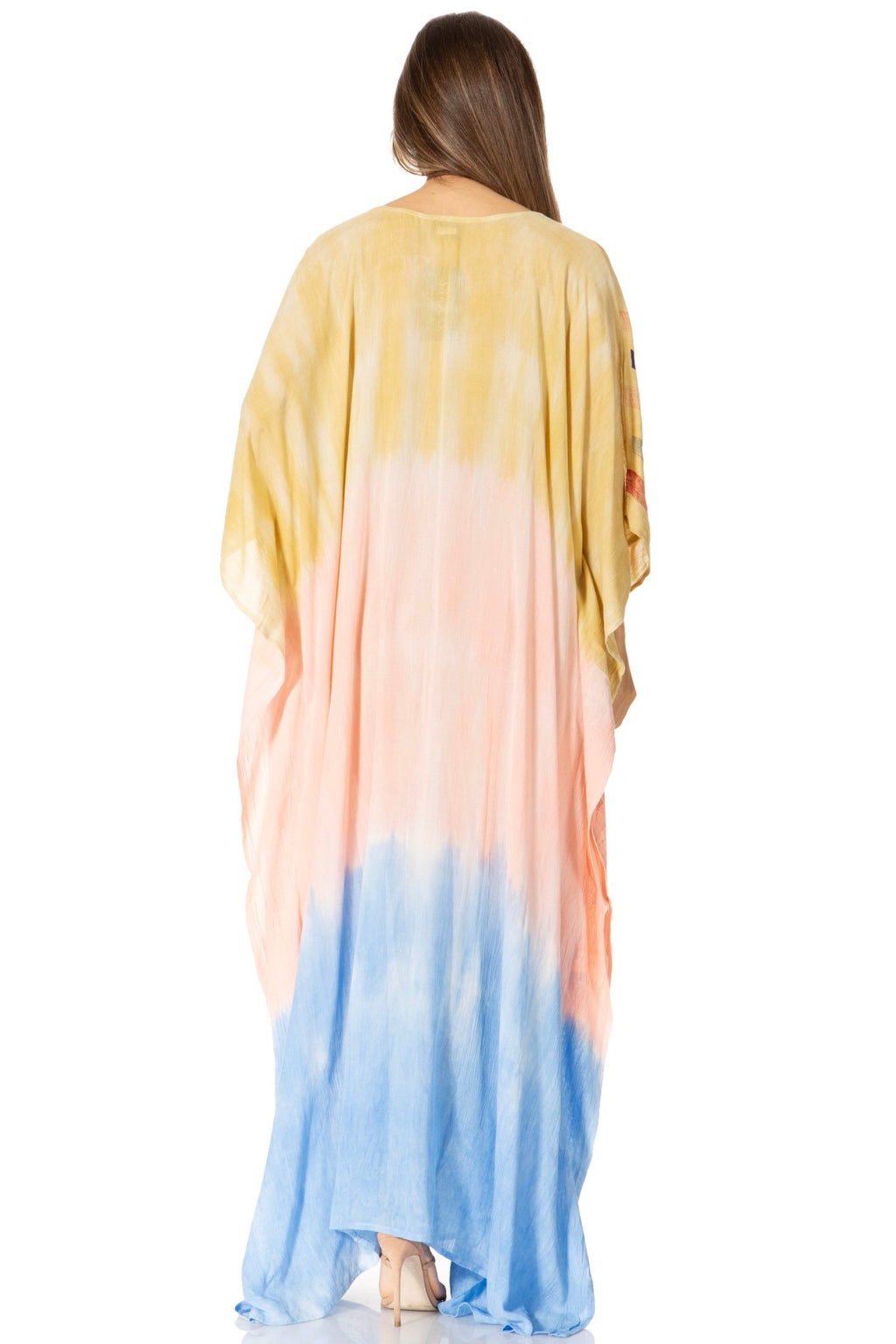 Sakkas Catia Women's Boho-Style Long Maxi Caftan for Lounging and Casual Wear - Quarter Circle AK Boutique