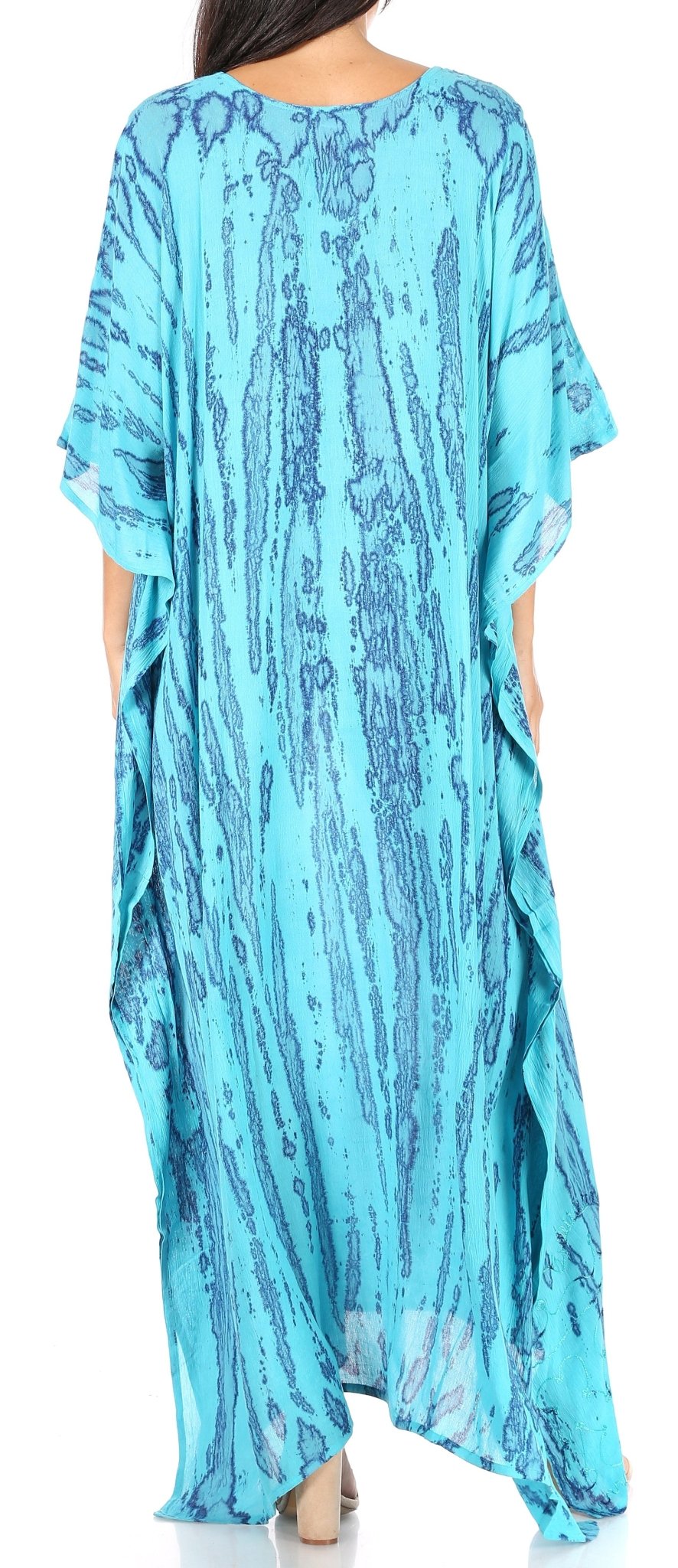 Sakkas Catia Women's Boho-Style Long Maxi Caftan for Lounging and Casual Wear - Quarter Circle AK Boutique