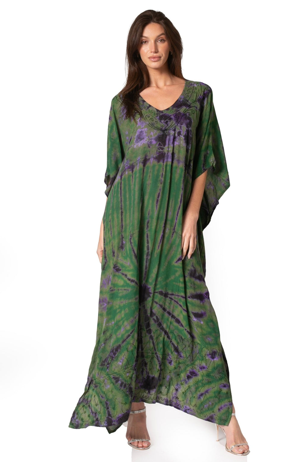 Sakkas Catia Women's Boho-Style Long Maxi Caftan for Lounging and Casual Wear - Quarter Circle AK Boutique