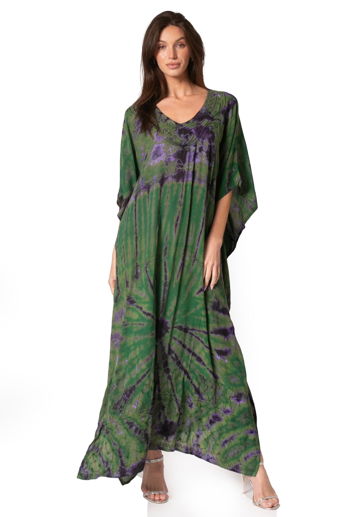 Sakkas Catia Women's Boho-Style Long Maxi Caftan for Lounging and Casual Wear - Quarter Circle AK Boutique