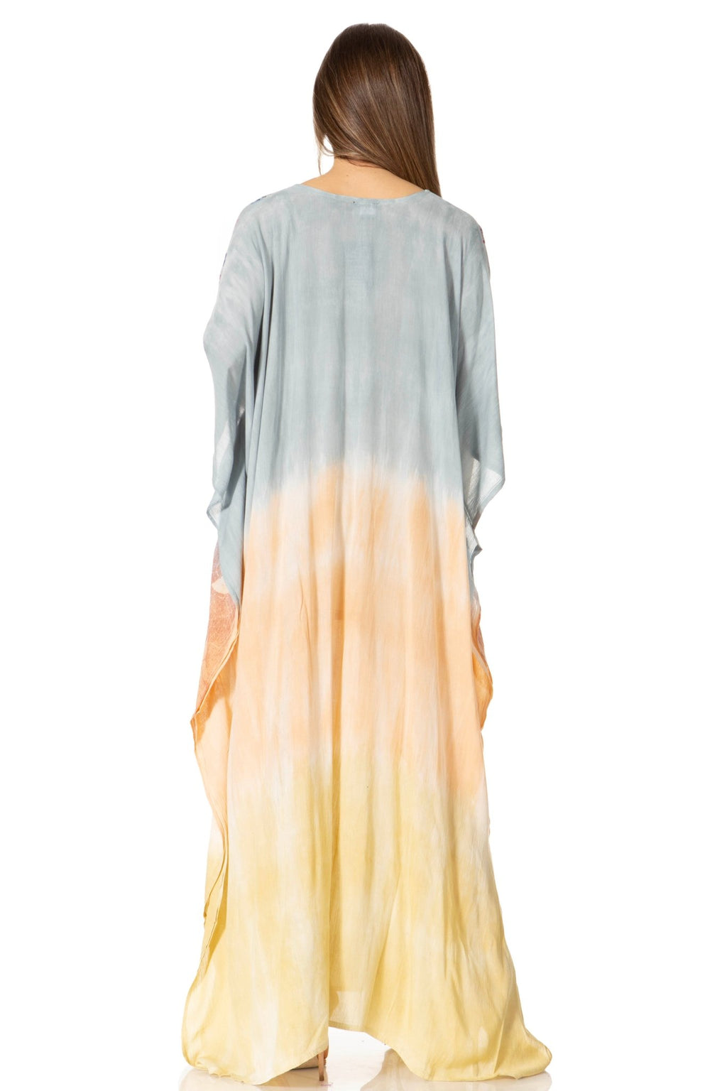 Sakkas Catia Women's Boho-Style Long Maxi Caftan for Lounging and Casual Wear - Quarter Circle AK Boutique