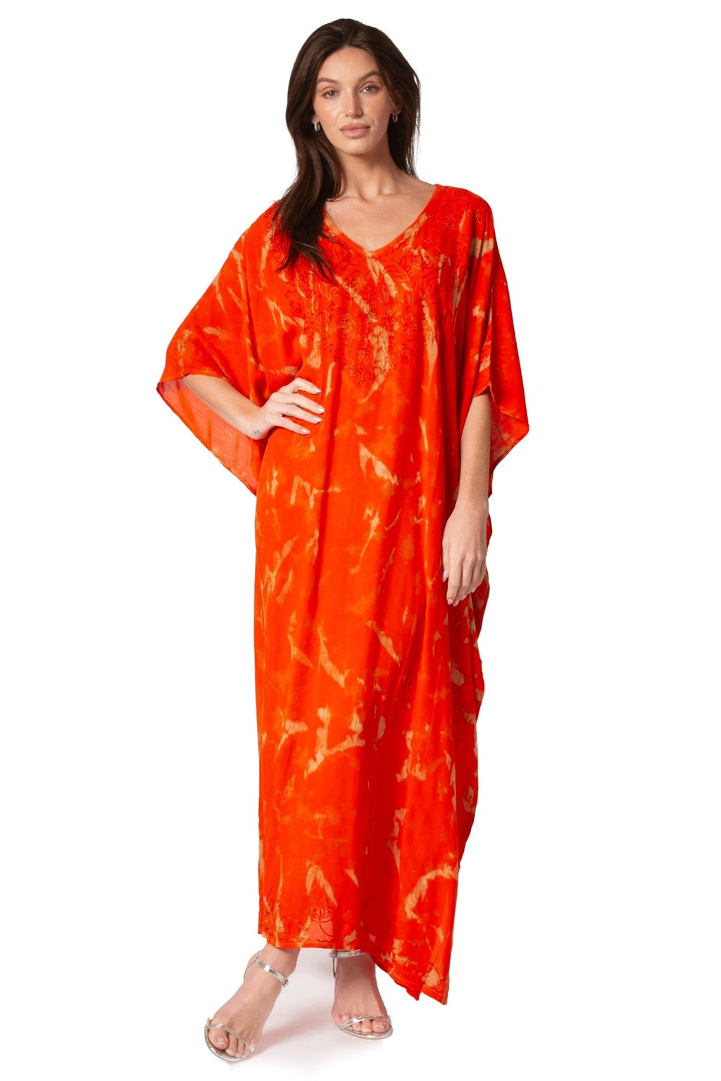Sakkas Catia Women's Boho-Style Long Maxi Caftan for Lounging and Casual Wear - Quarter Circle AK Boutique