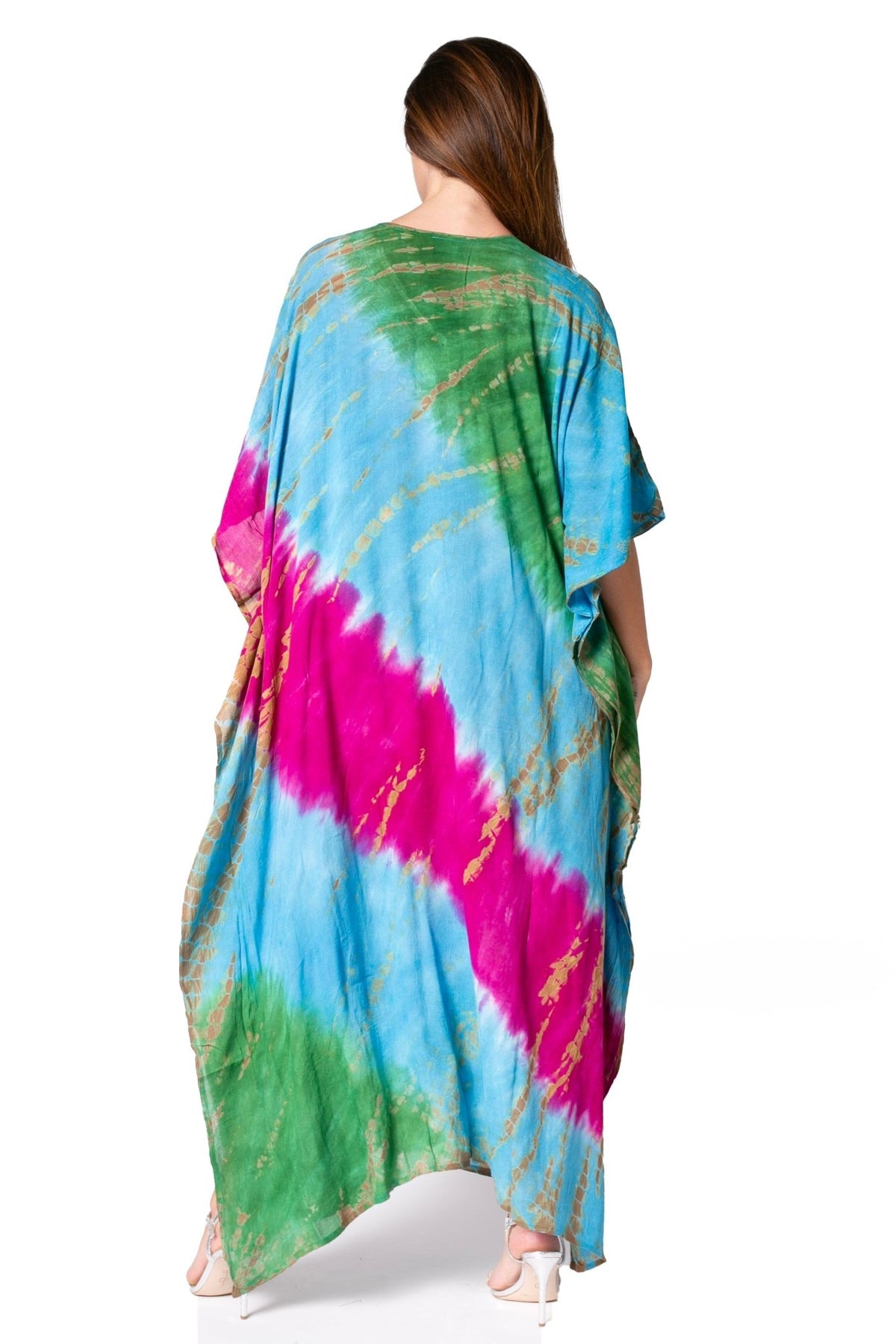 Sakkas Catia Women's Boho-Style Long Maxi Caftan for Lounging and Casual Wear - Quarter Circle AK Boutique