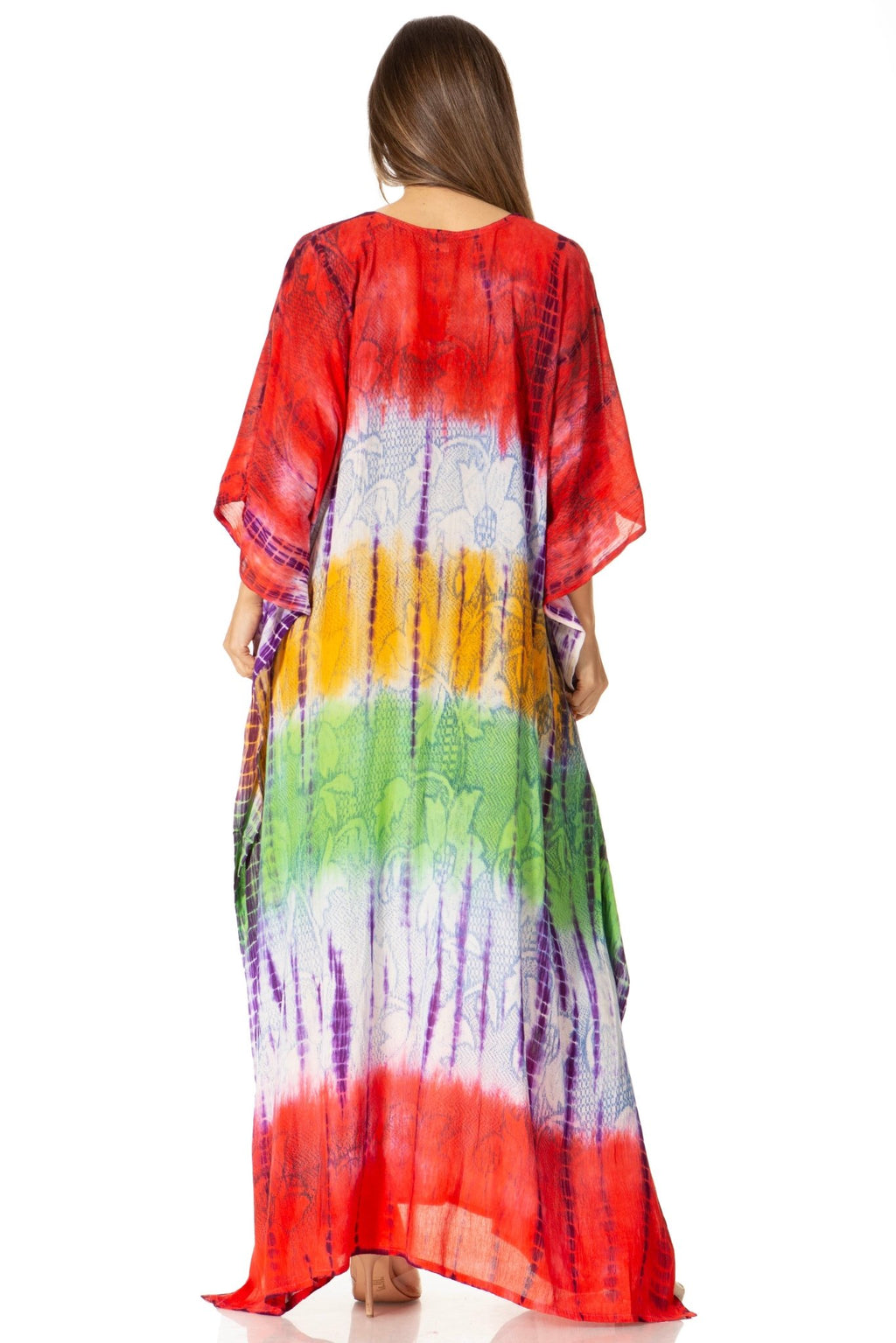 Sakkas Catia Women's Boho-Style Long Maxi Caftan for Lounging and Casual Wear - Quarter Circle AK Boutique