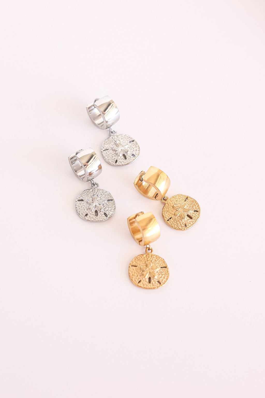 Sand Dollar Hoop - Quarter Circle AK Boutique