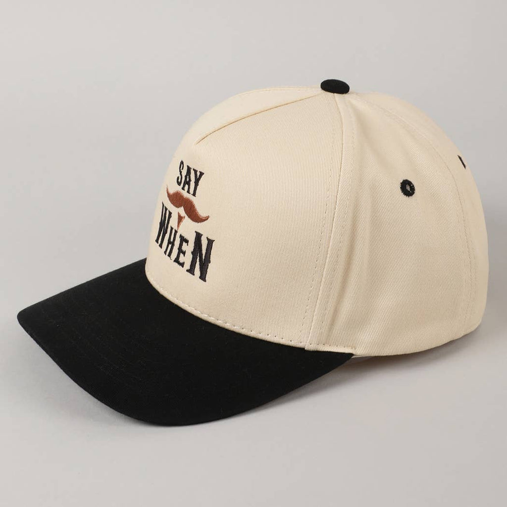 Say When Mustache Two-Tone Trucker Hat