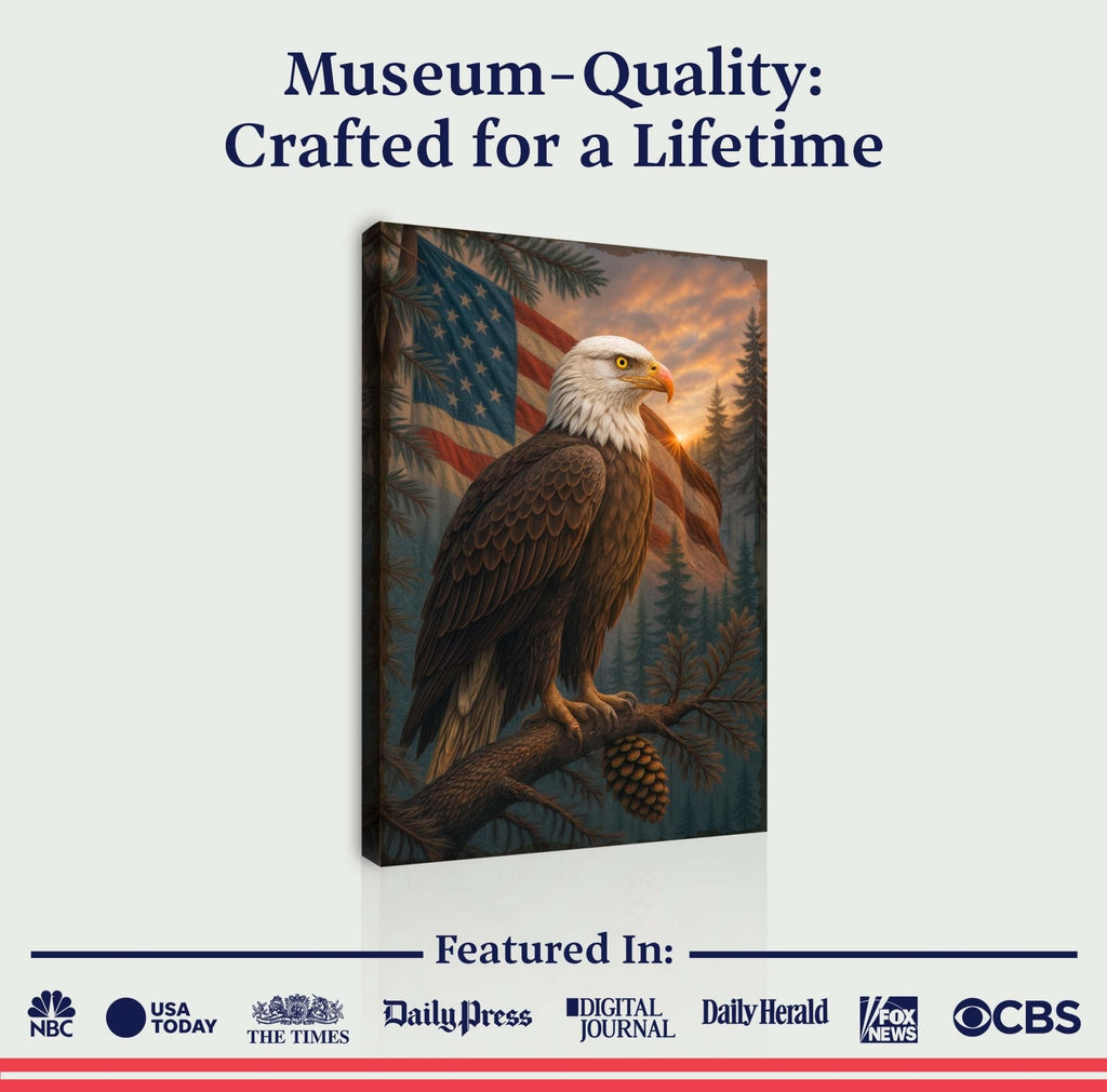 Sentinel of the Pines Eagle Wall Art - Quarter Circle AK Boutique
