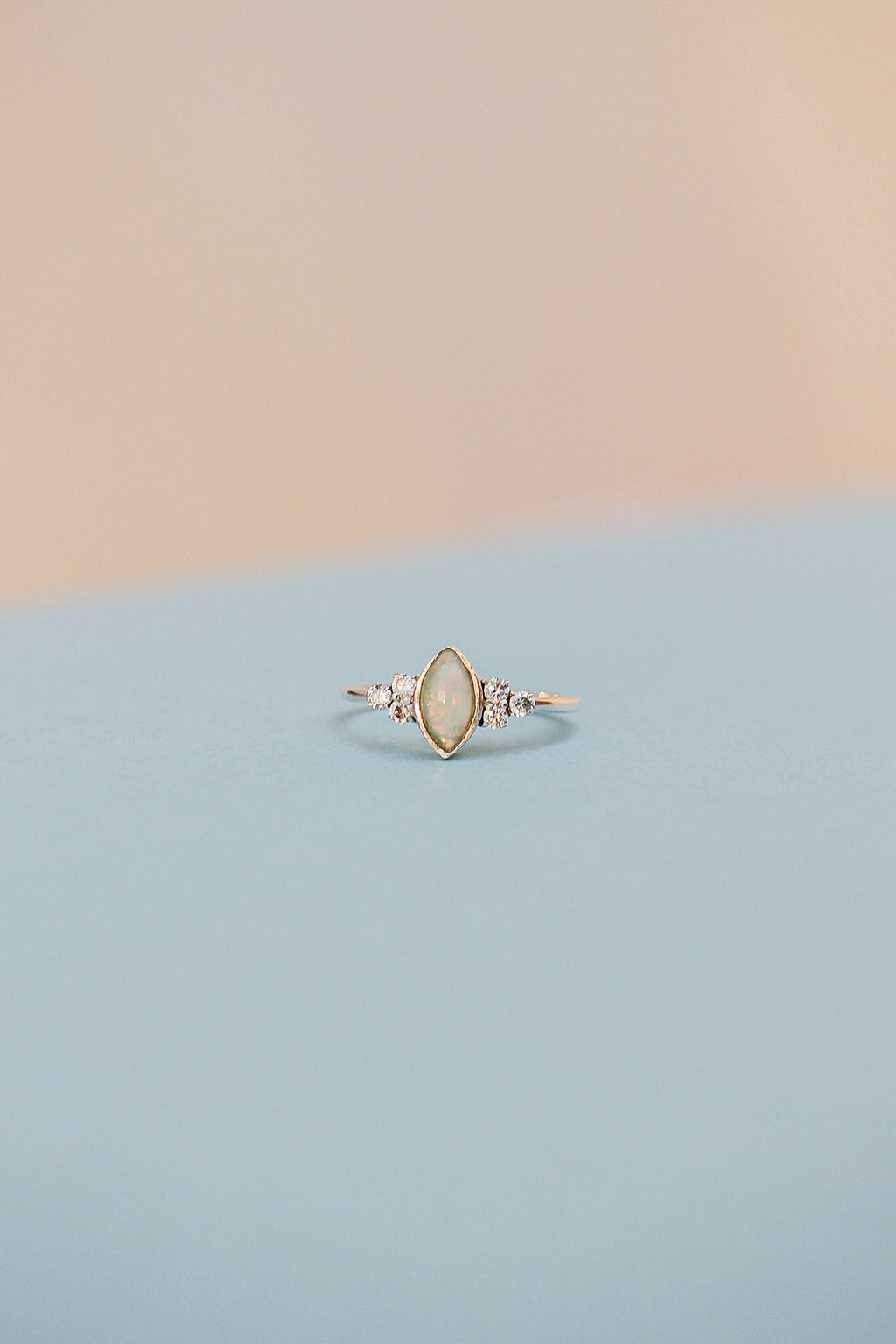 Serena Opal Ring in Silver - Quarter Circle AK Boutique