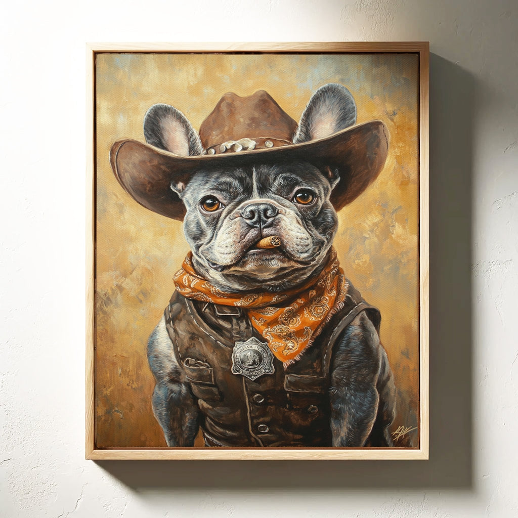 Sheriff Bulldog with a Badge and Attitude - Quarter Circle AK Boutique