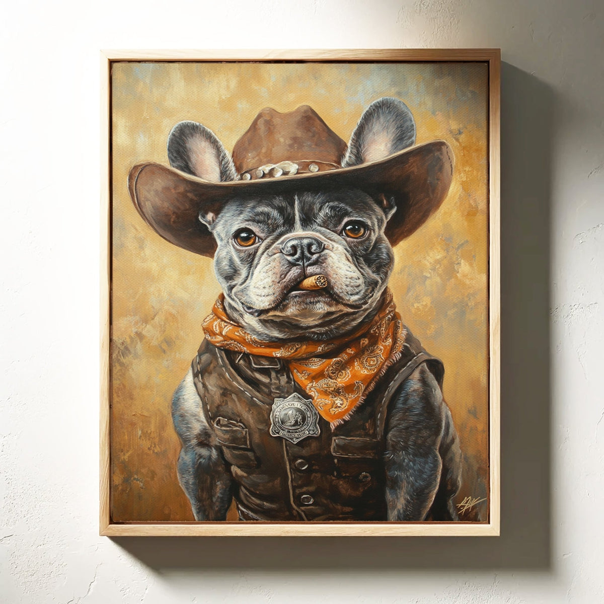 Sheriff Bulldog with a Badge and Attitude - Quarter Circle AK Boutique
