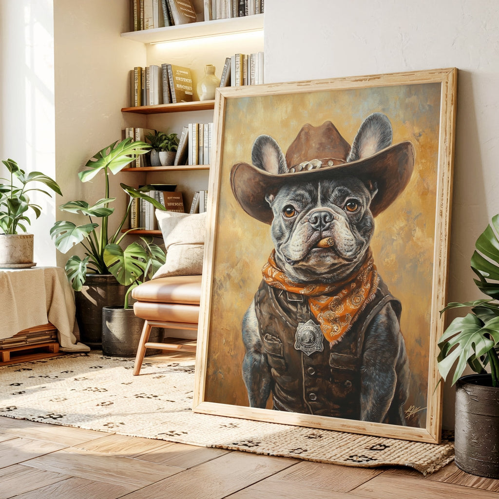 Sheriff Bulldog with a Badge and Attitude - Quarter Circle AK Boutique