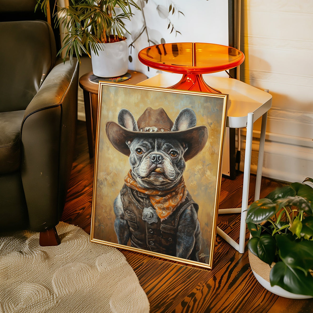 Sheriff Bulldog with a Badge and Attitude - Quarter Circle AK Boutique