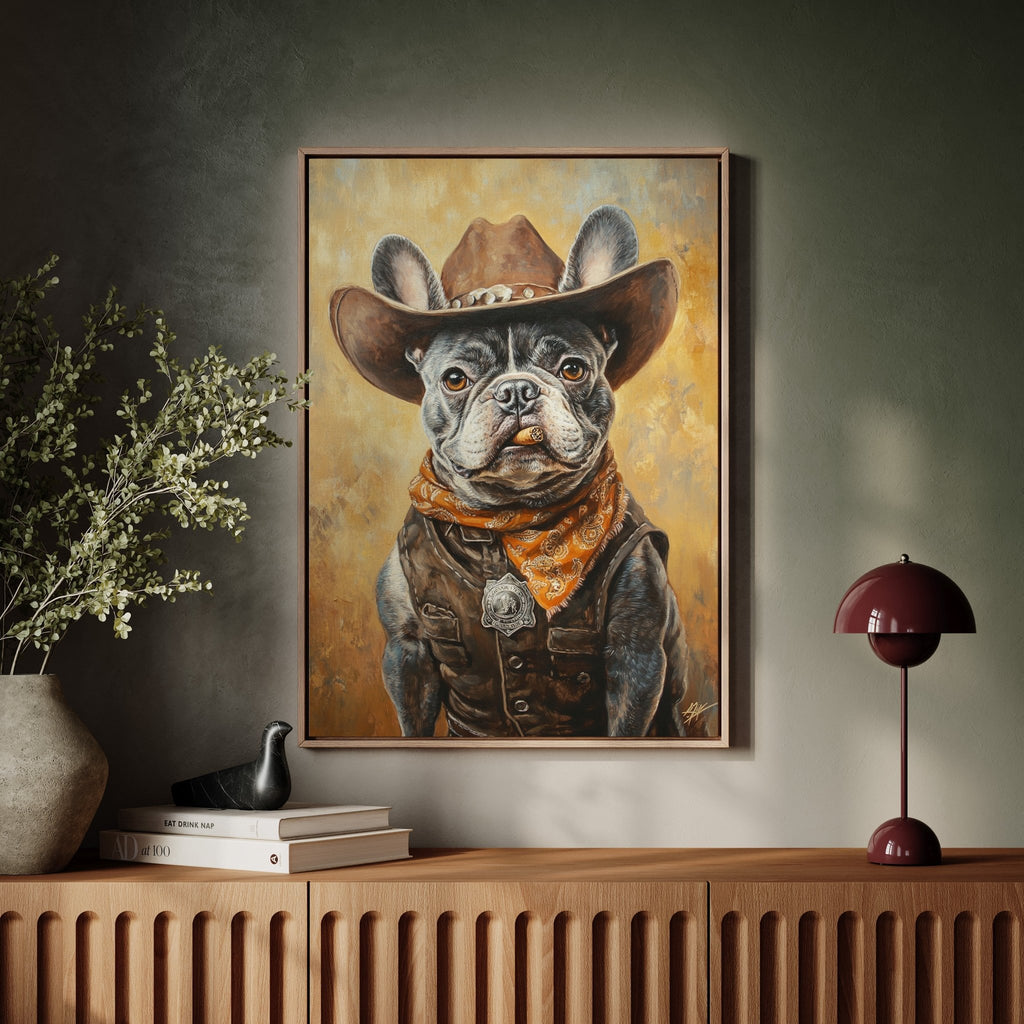 Sheriff Bulldog with a Badge and Attitude - Quarter Circle AK Boutique