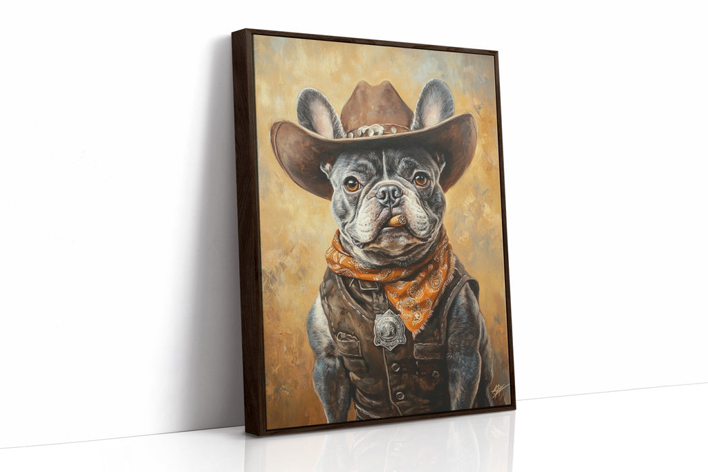 Sheriff Bulldog with a Badge and Attitude - Quarter Circle AK Boutique