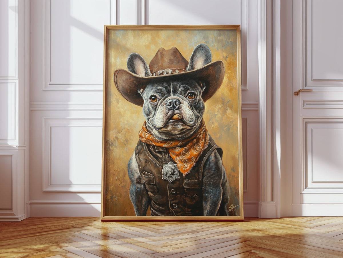 Sheriff Bulldog with a Badge and Attitude - Quarter Circle AK Boutique