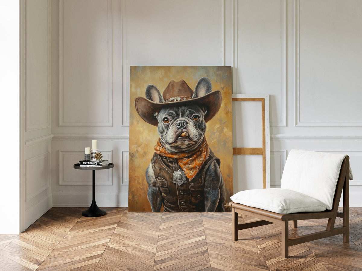 Sheriff Bulldog with a Badge and Attitude - Quarter Circle AK Boutique