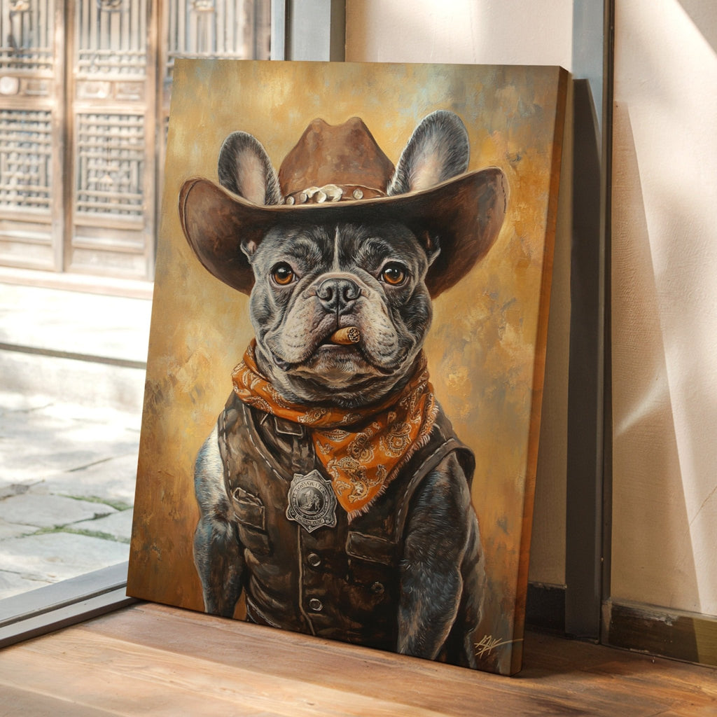 Sheriff Bulldog with a Badge and Attitude - Quarter Circle AK Boutique