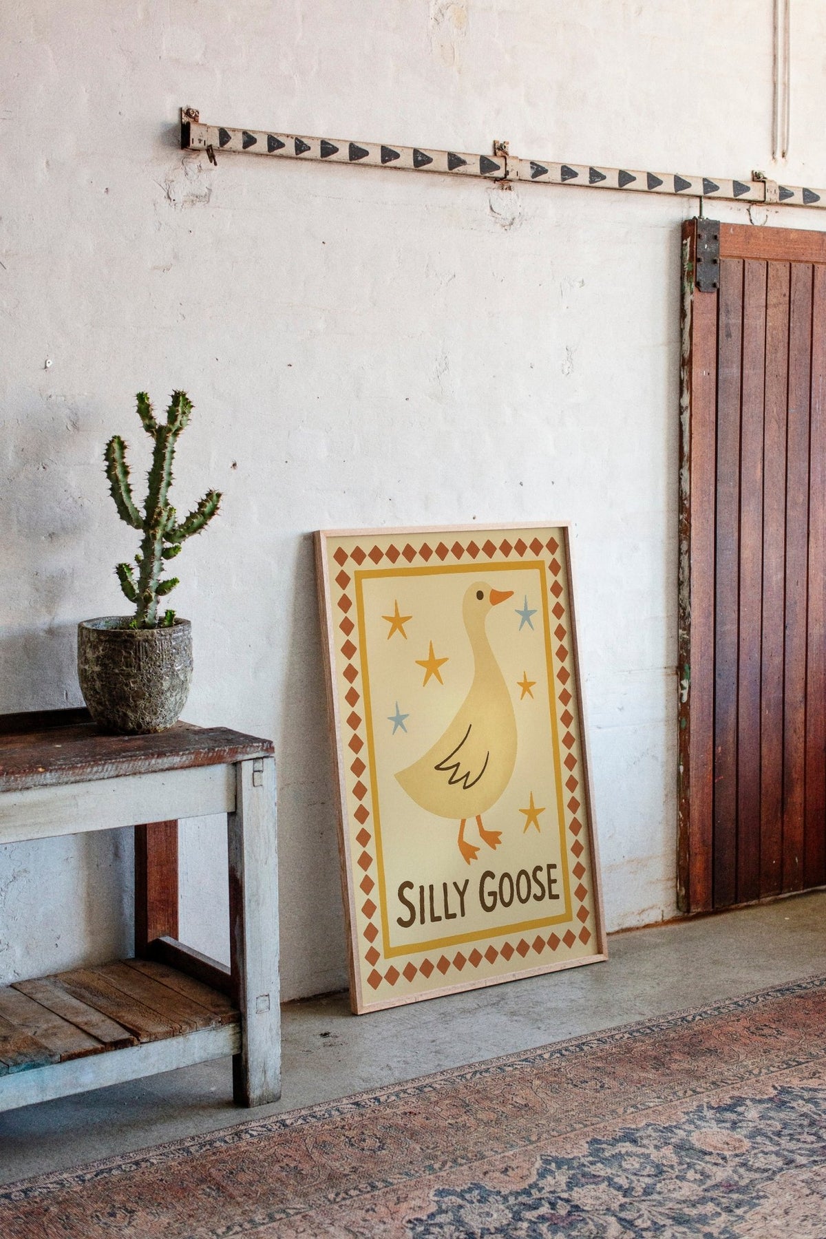 Silly Goose Folk Art Print - Quarter Circle AK Boutique
