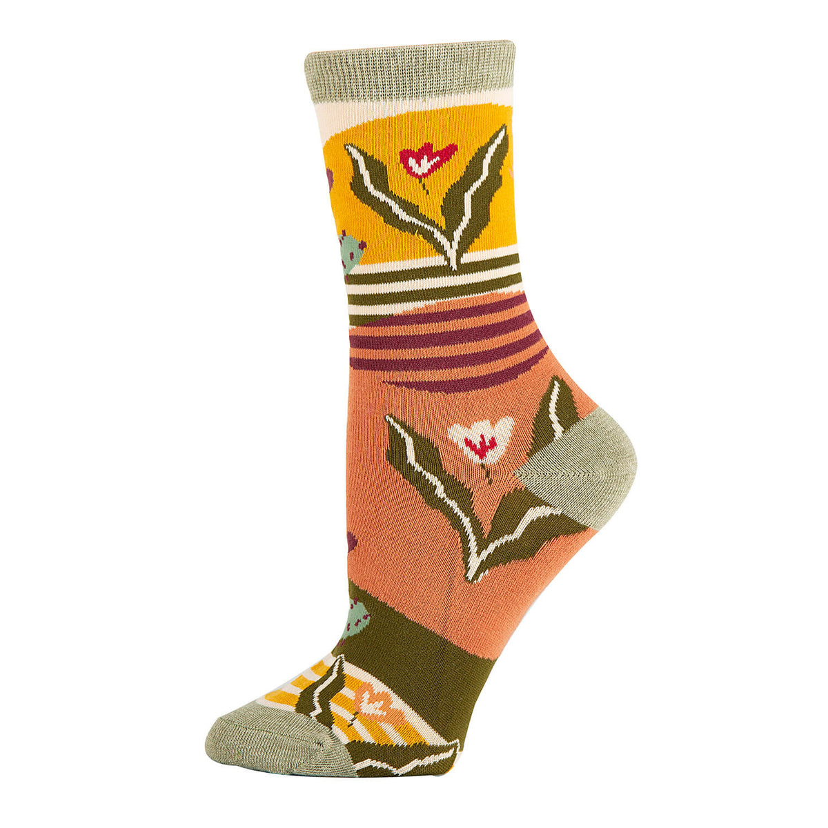 Sol De Cactus Socks - Quarter Circle AK Boutique