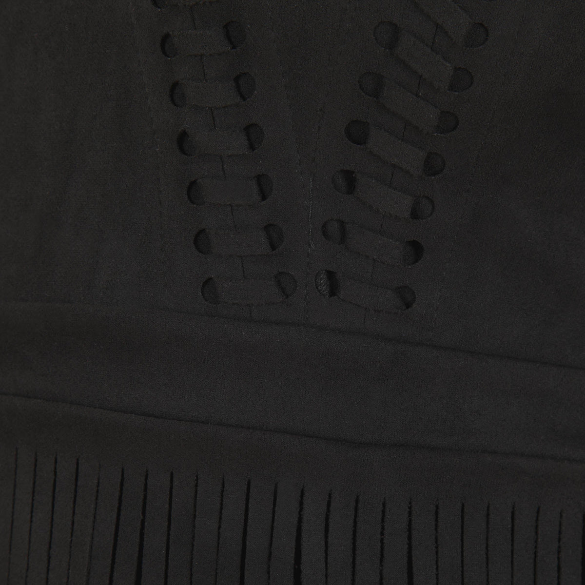 Southern Fringe Faux Suede Dress - Quarter Circle AK Boutique