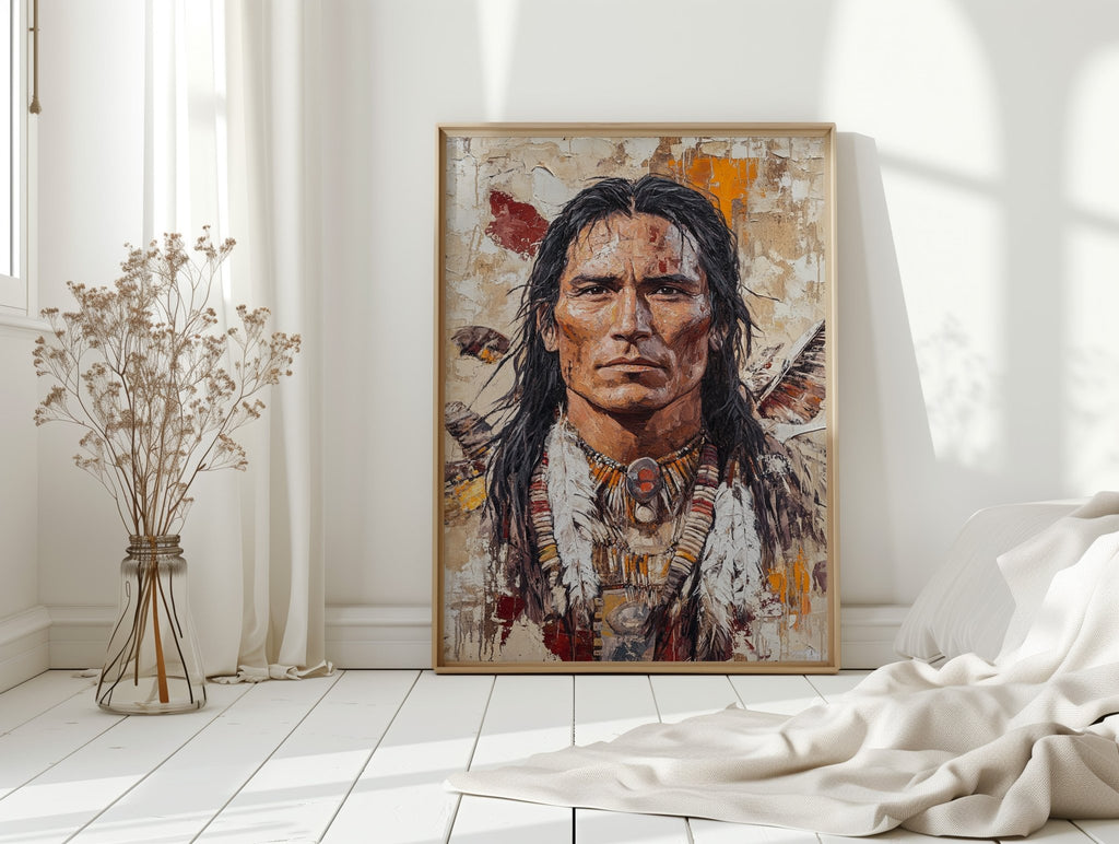 Spirit of the Plains Warrior Portrait - Quarter Circle AK Boutique