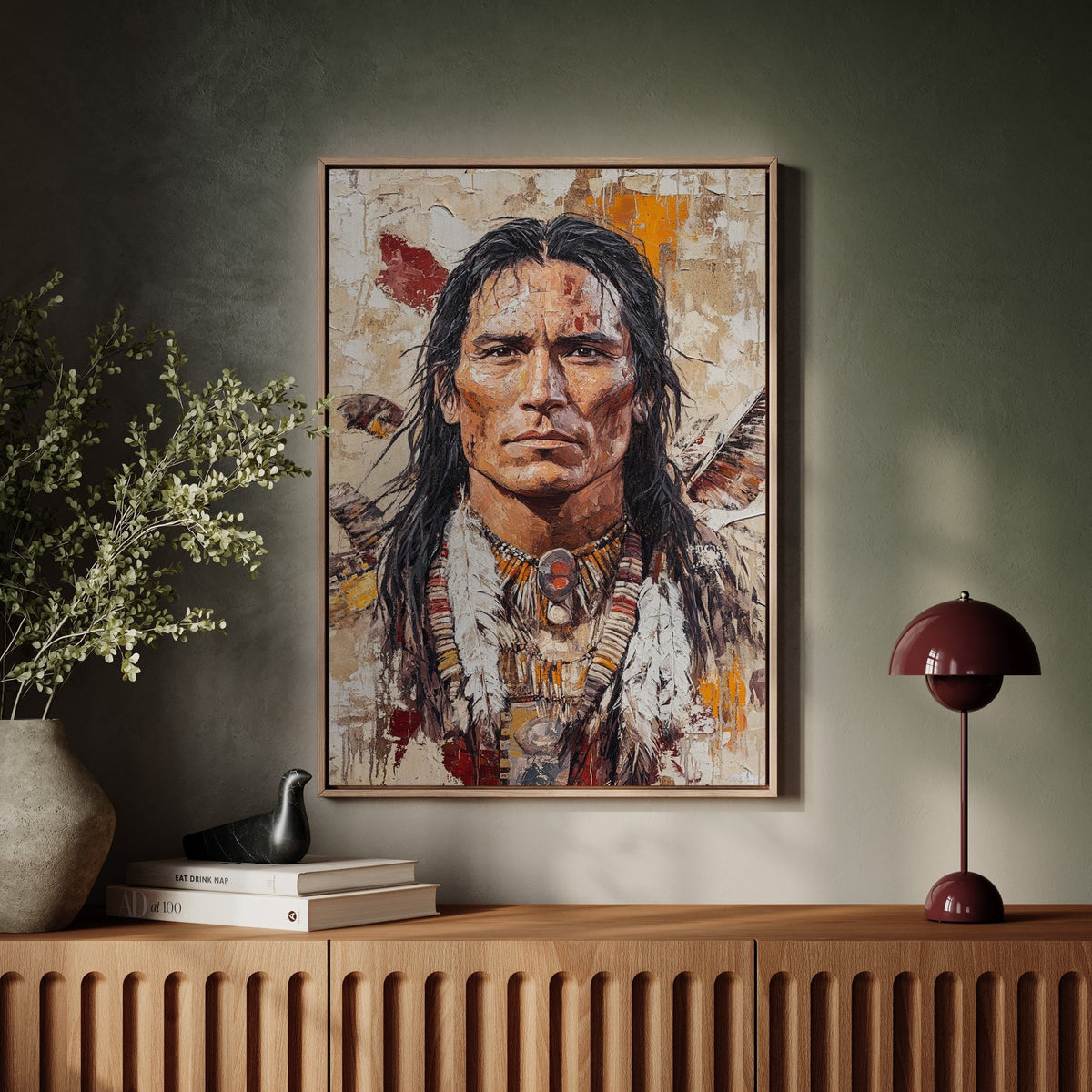 Spirit of the Plains Warrior Portrait - Quarter Circle AK Boutique
