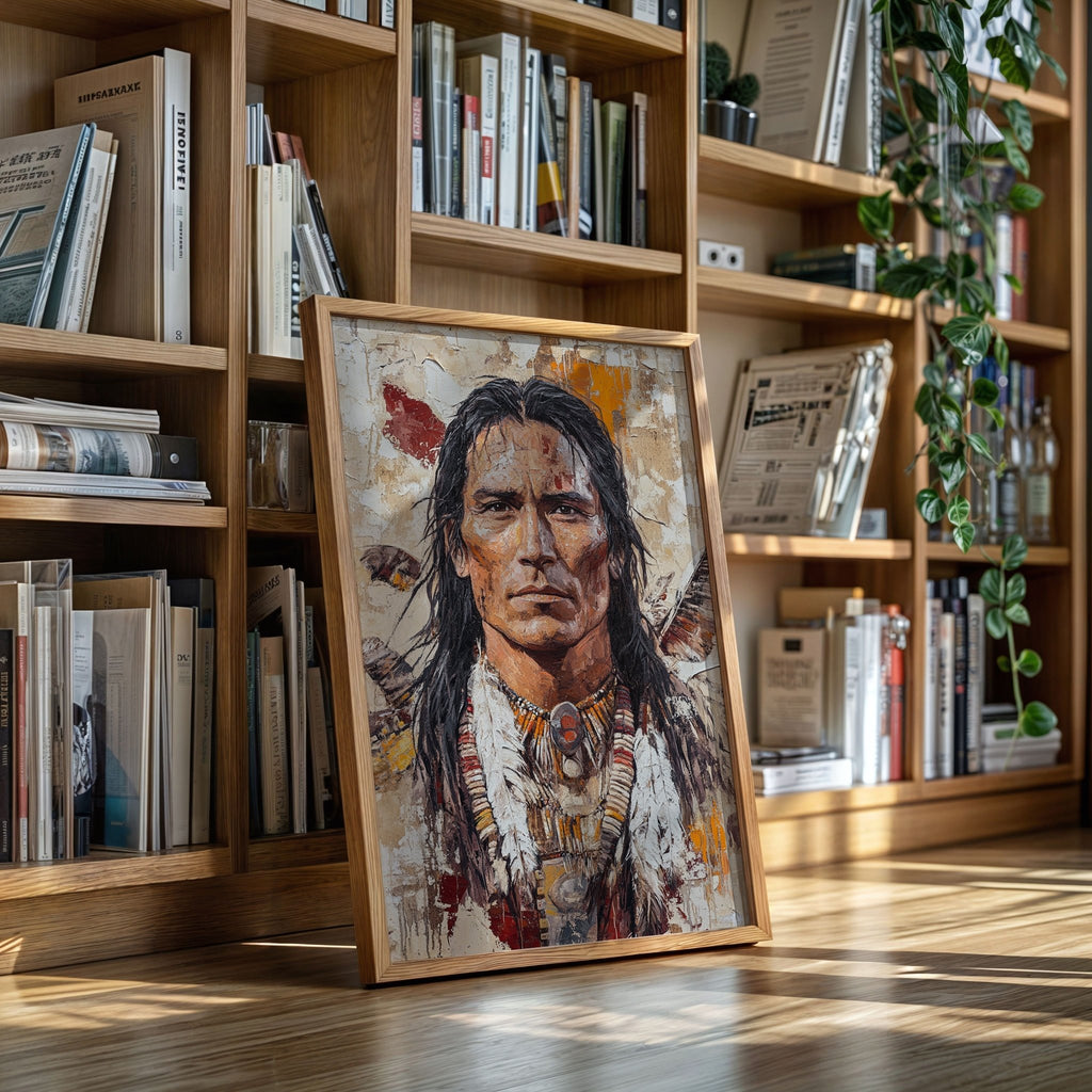Spirit of the Plains Warrior Portrait - Quarter Circle AK Boutique
