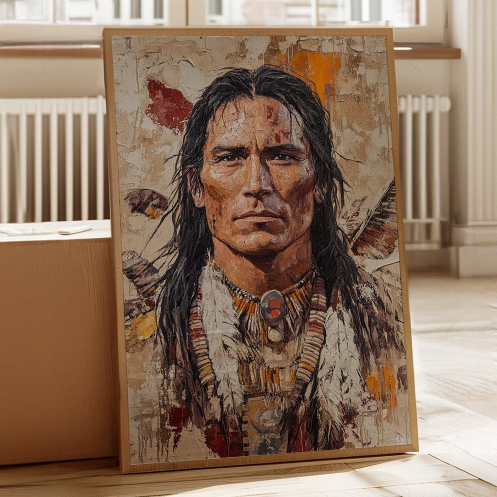 Spirit of the Plains Warrior Portrait - Quarter Circle AK Boutique