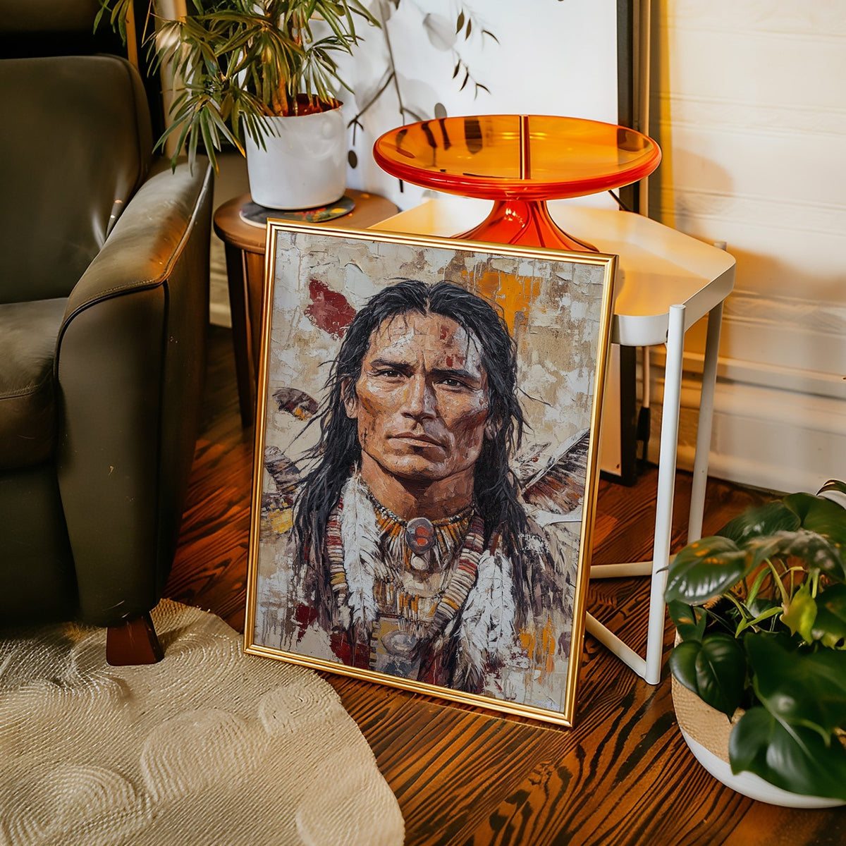 Spirit of the Plains Warrior Portrait - Quarter Circle AK Boutique