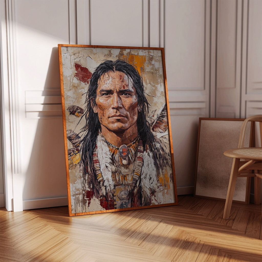 Spirit of the Plains Warrior Portrait - Quarter Circle AK Boutique