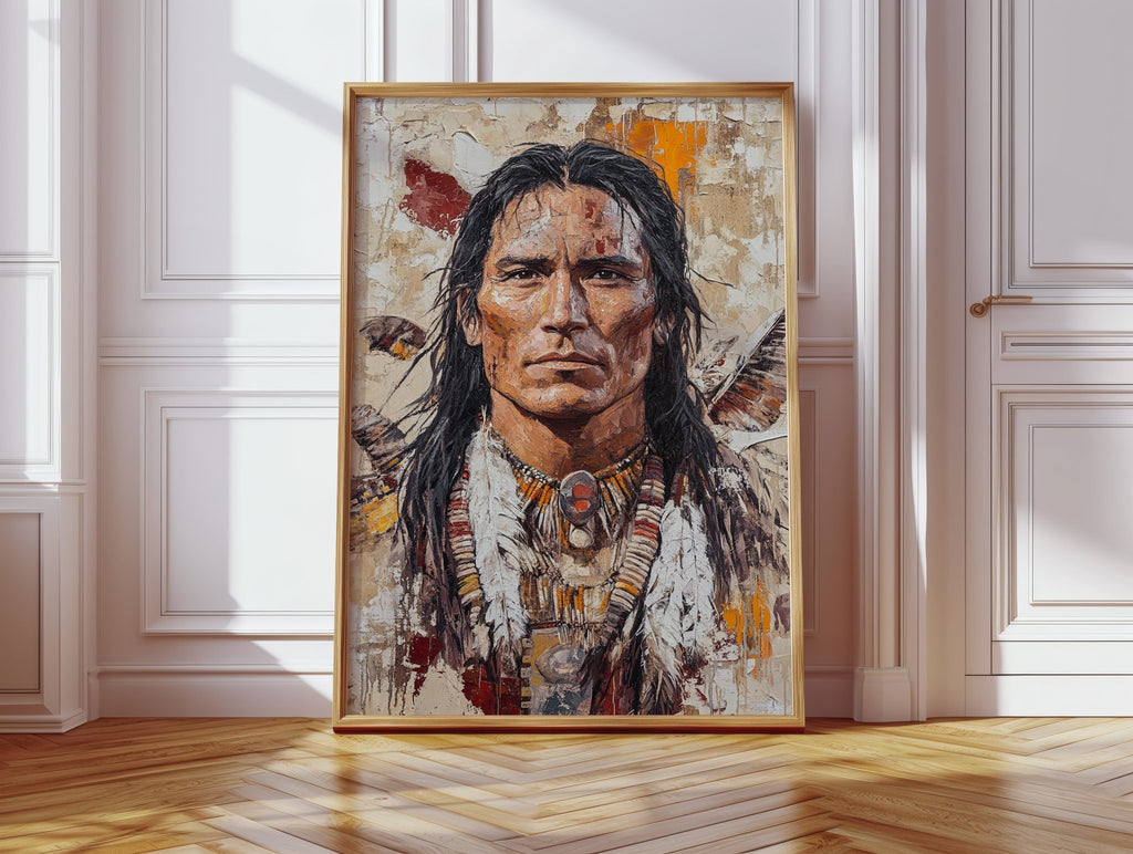 Spirit of the Plains Warrior Portrait - Quarter Circle AK Boutique