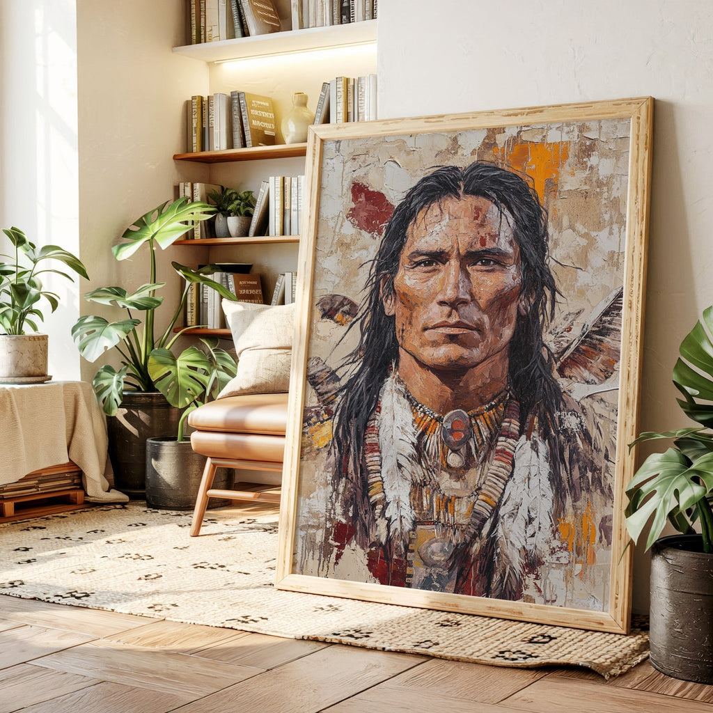 Spirit of the Plains Warrior Portrait - Quarter Circle AK Boutique