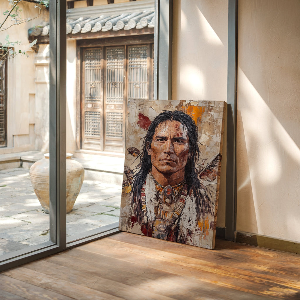 Spirit of the Plains Warrior Portrait - Quarter Circle AK Boutique
