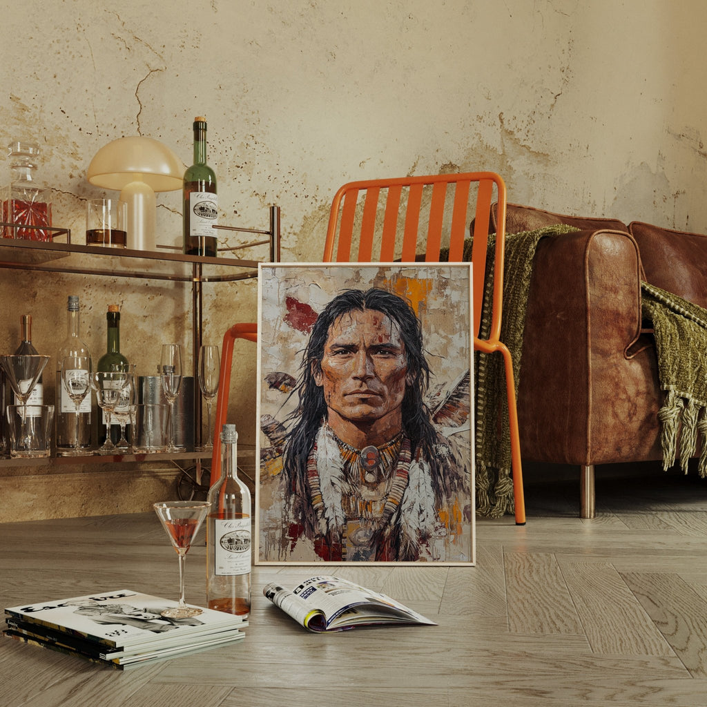 Spirit of the Plains Warrior Portrait - Quarter Circle AK Boutique