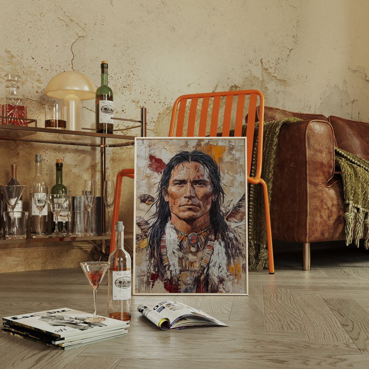 Spirit of the Plains Warrior Portrait - Quarter Circle AK Boutique