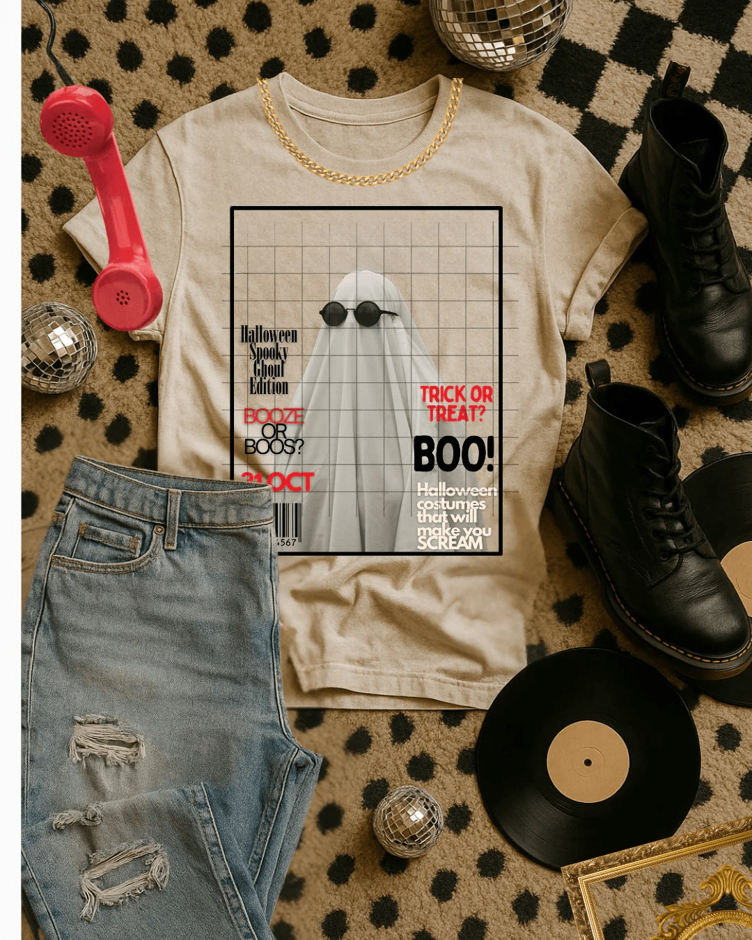 Spooky ghost mag cover tee or sweatshirt - Quarter Circle AK Boutique