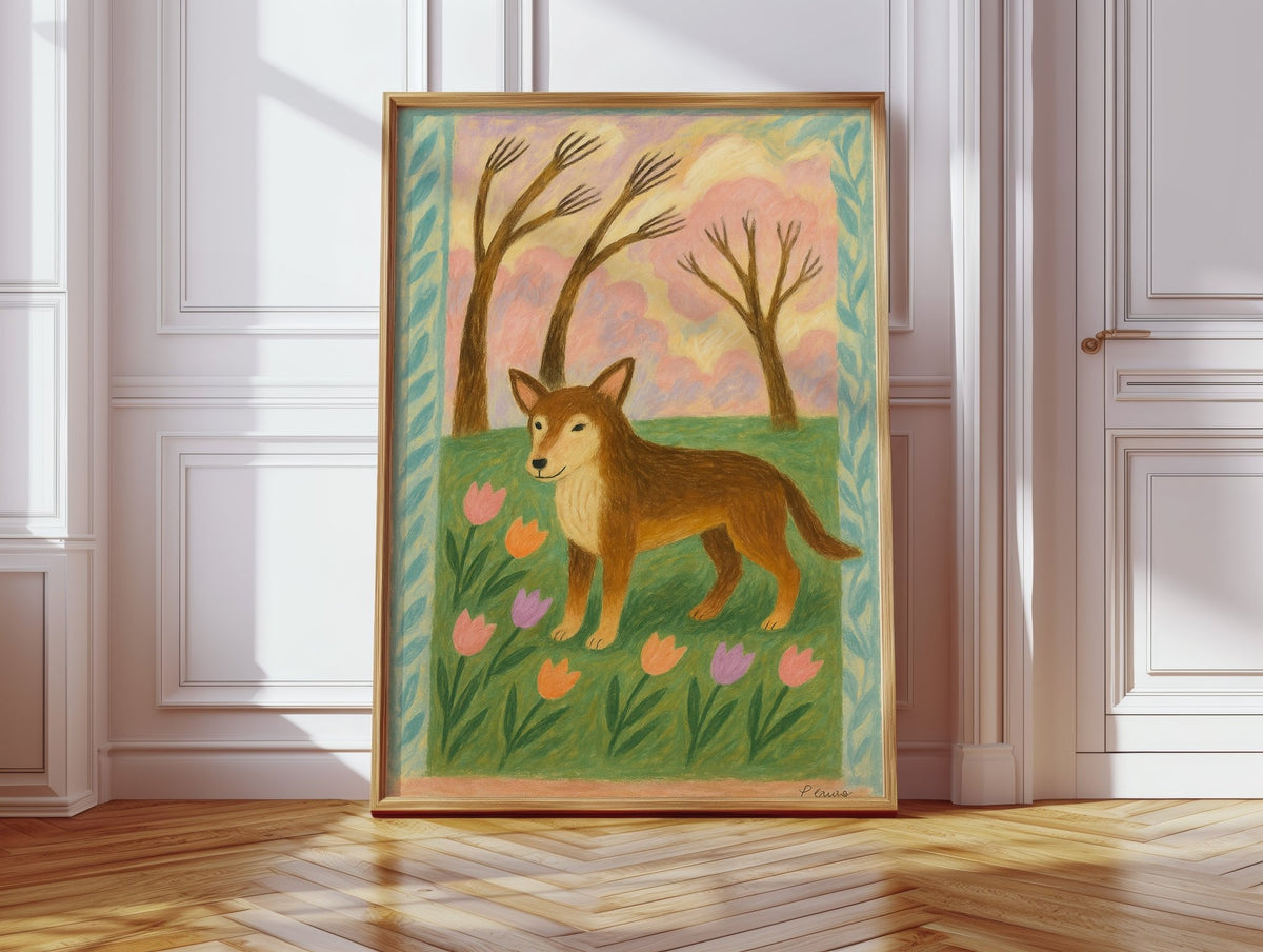 Spring Pup in Tulip Meadow - Quarter Circle AK Boutique