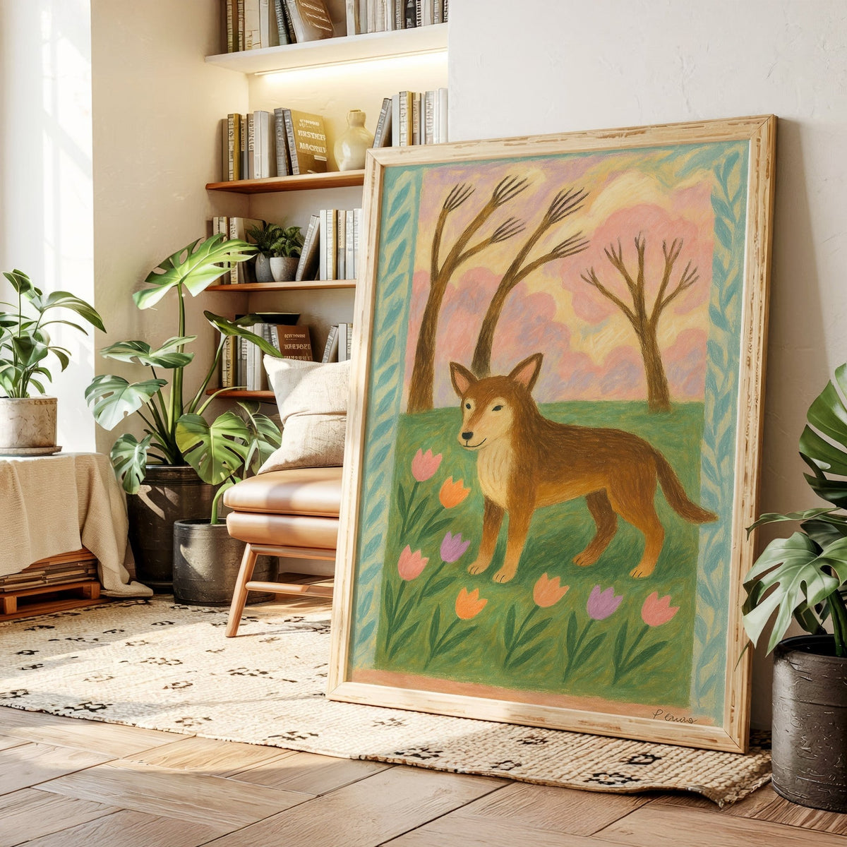 Spring Pup in Tulip Meadow - Quarter Circle AK Boutique