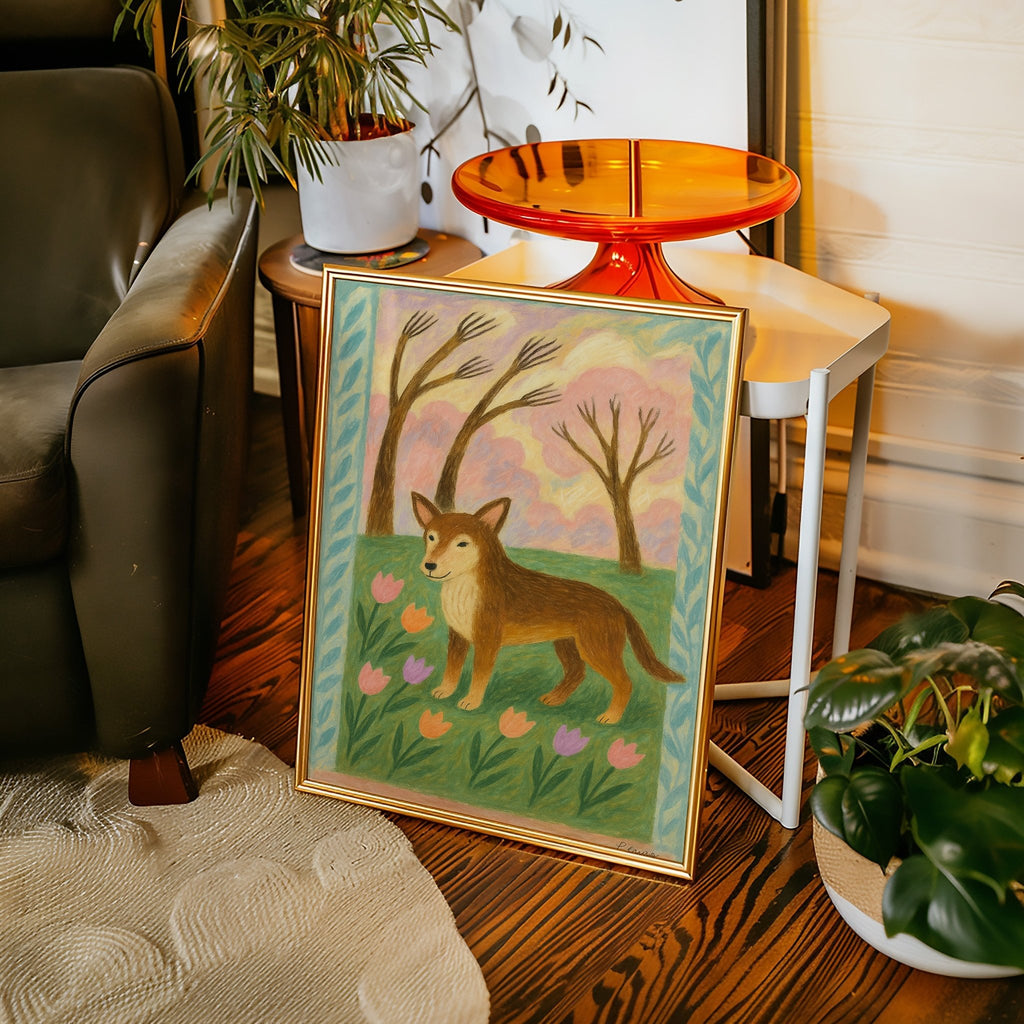 Spring Pup in Tulip Meadow - Quarter Circle AK Boutique