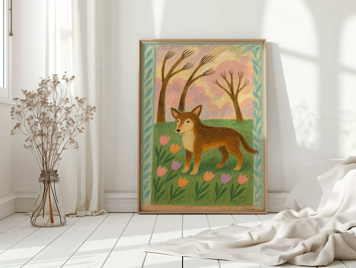 Spring Pup in Tulip Meadow - Quarter Circle AK Boutique