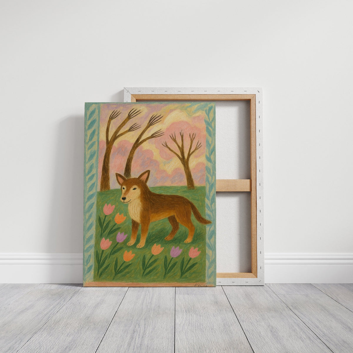 Spring Pup in Tulip Meadow - Quarter Circle AK Boutique