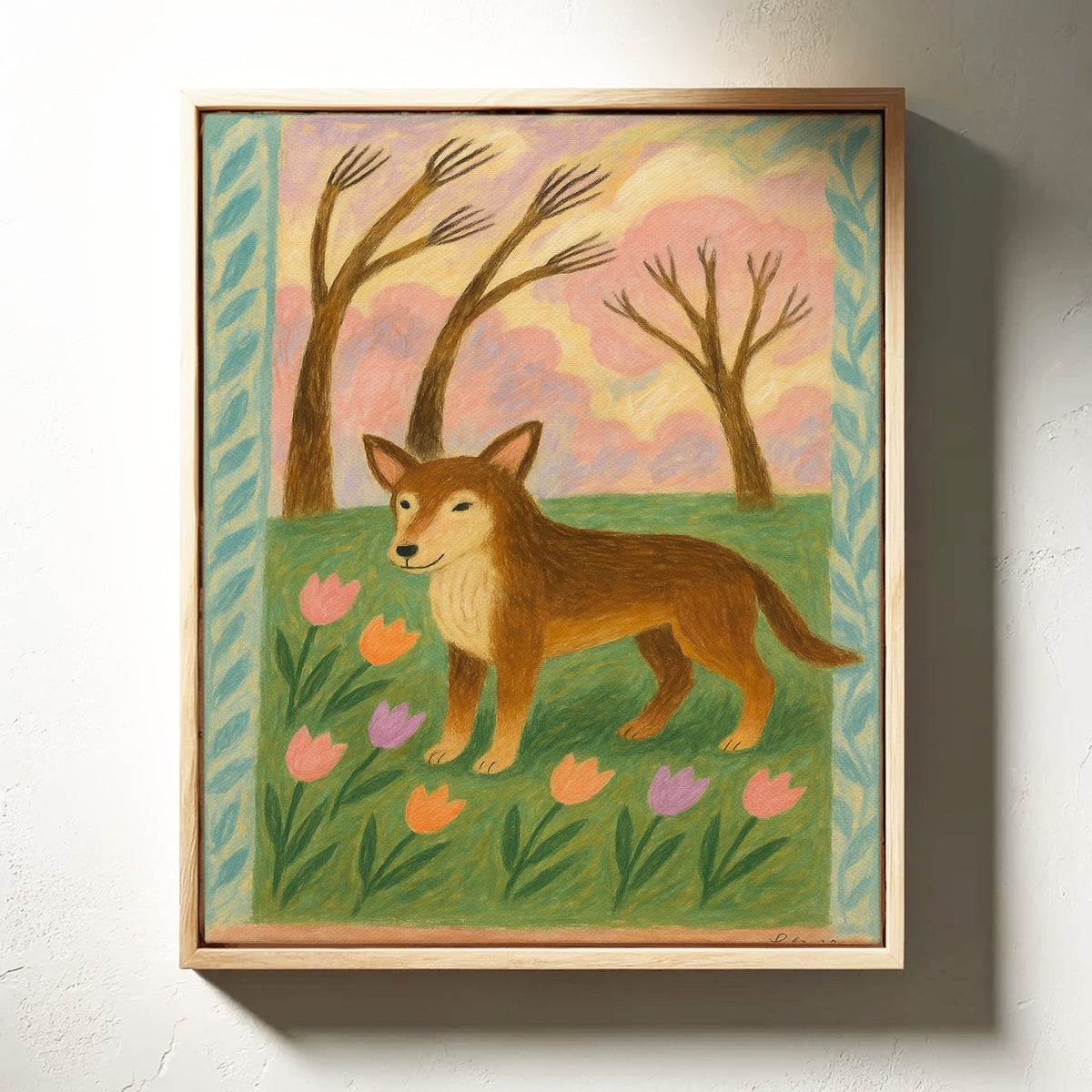 Spring Pup in Tulip Meadow - Quarter Circle AK Boutique