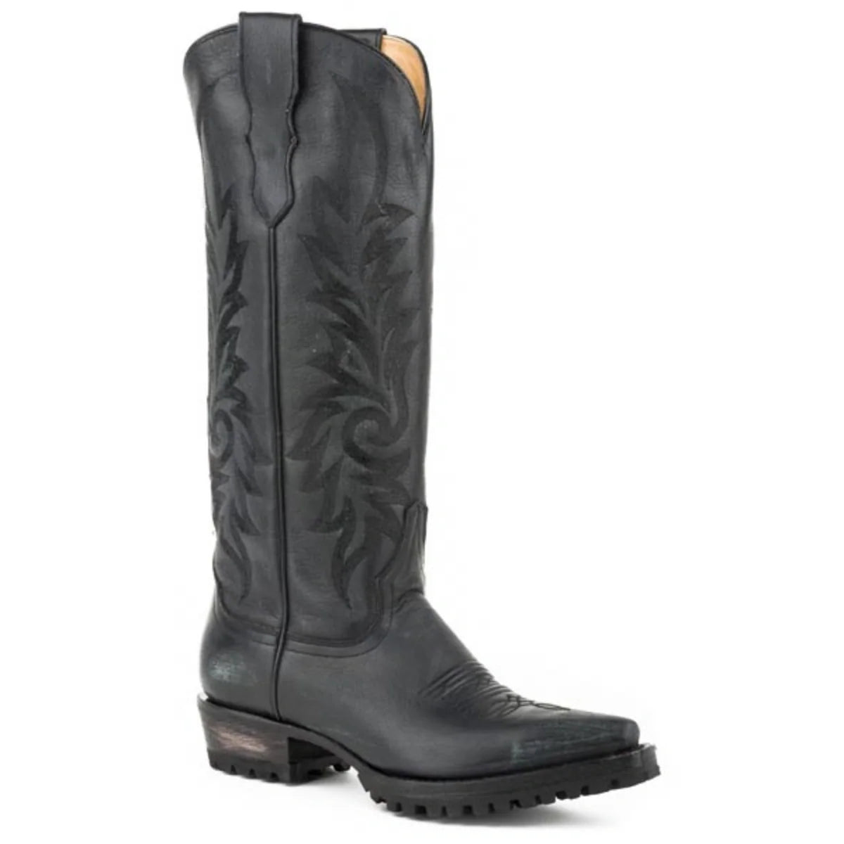 Stetson Lucy (Black) - Women's Lug Sole Cowgirl Boot