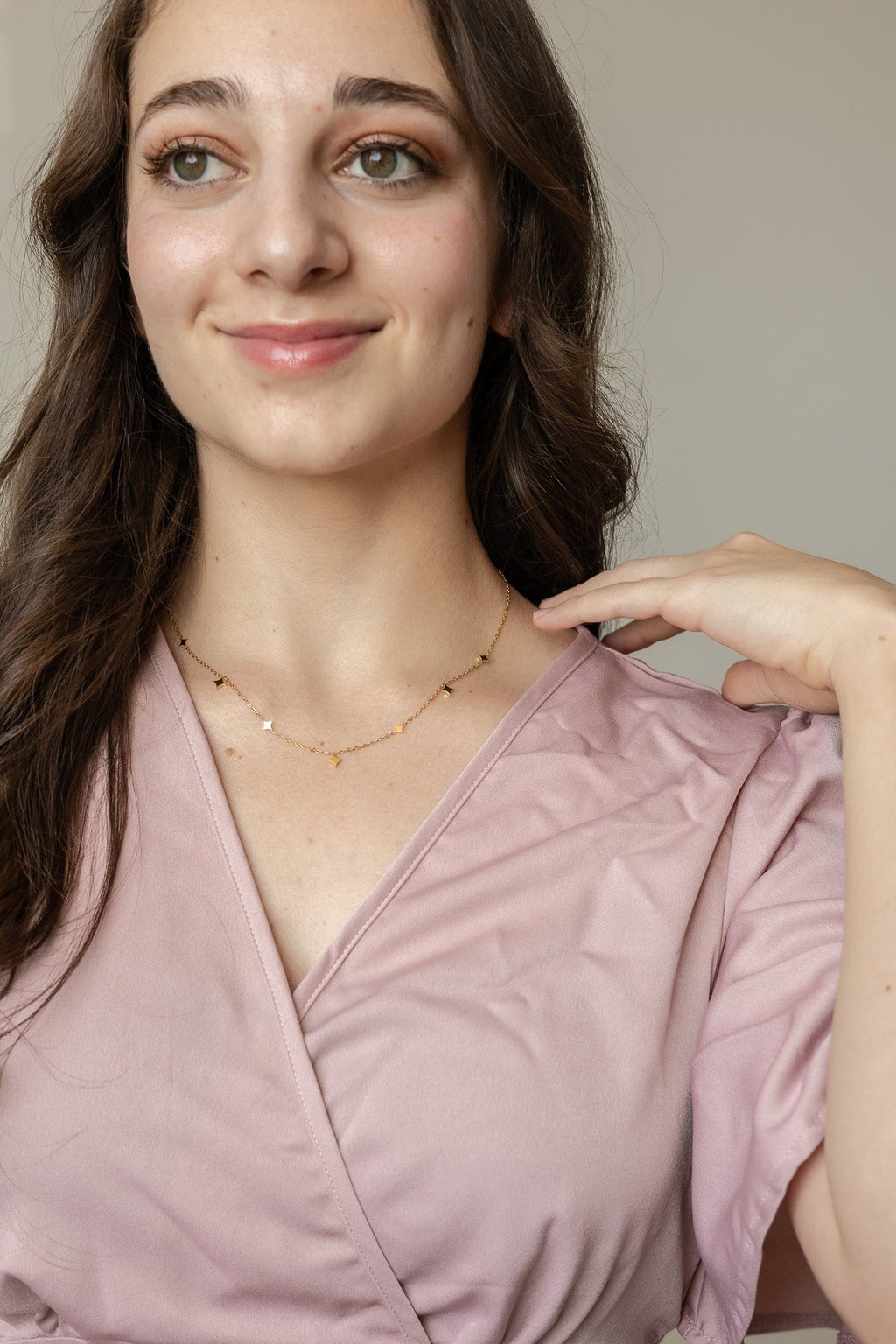 Stardust Necklace - Quarter Circle AK Boutique