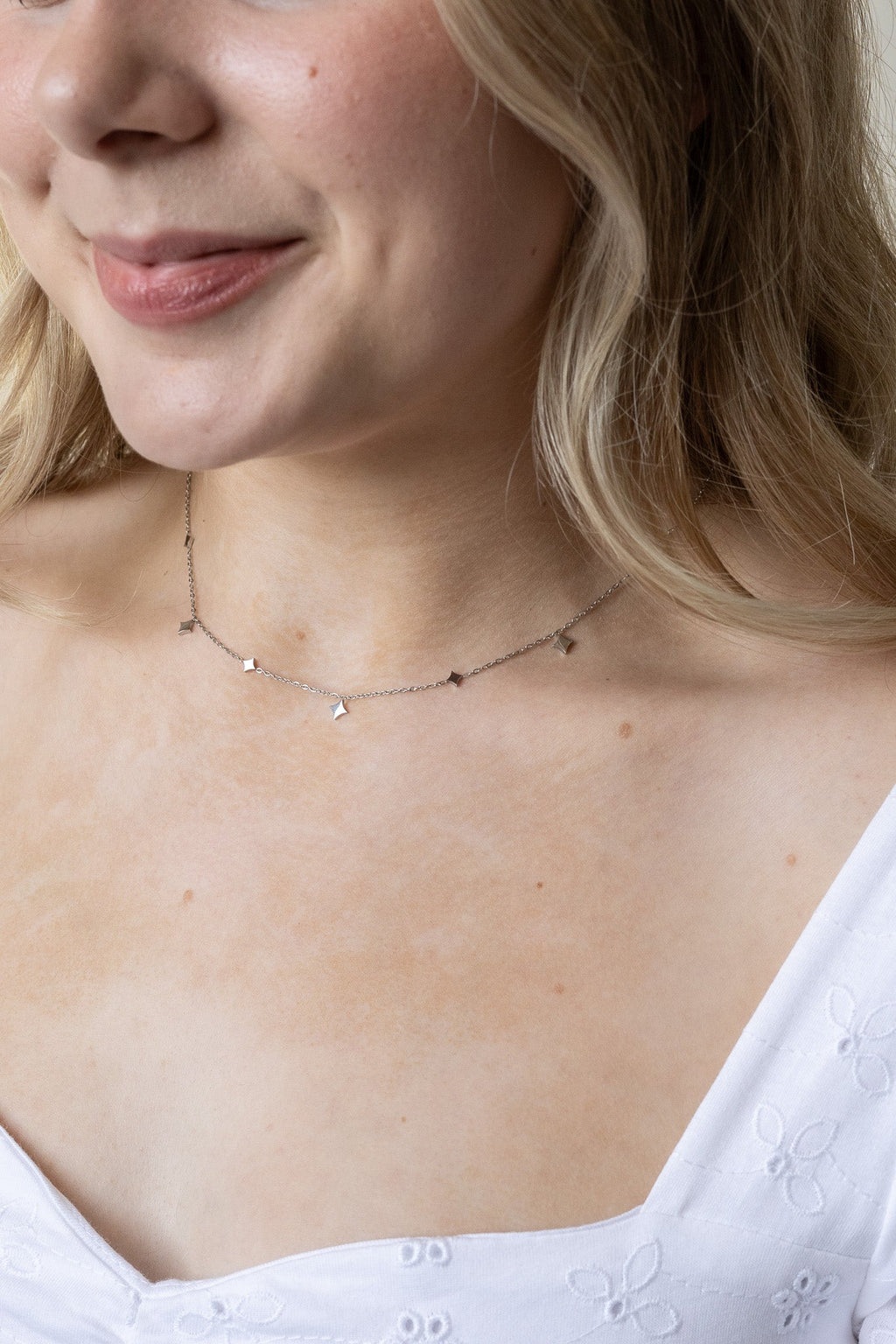 Stardust Necklace - Quarter Circle AK Boutique